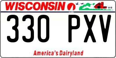 WI license plate 330PXV