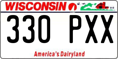 WI license plate 330PXX