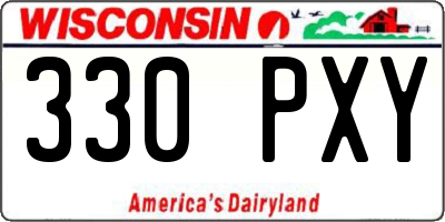 WI license plate 330PXY