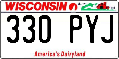 WI license plate 330PYJ