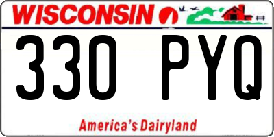 WI license plate 330PYQ