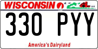 WI license plate 330PYY