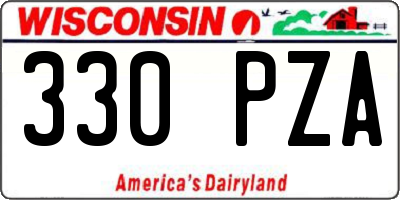 WI license plate 330PZA