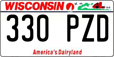 WI license plate 330PZD