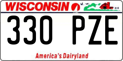 WI license plate 330PZE