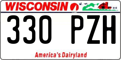 WI license plate 330PZH