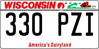 WI license plate 330PZI