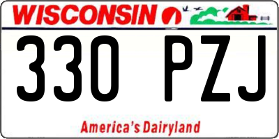 WI license plate 330PZJ