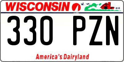 WI license plate 330PZN