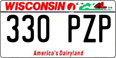 WI license plate 330PZP
