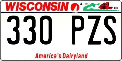 WI license plate 330PZS
