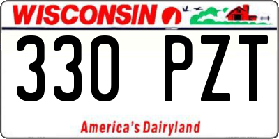 WI license plate 330PZT