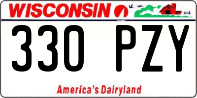 WI license plate 330PZY