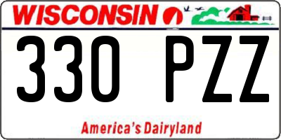 WI license plate 330PZZ