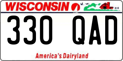 WI license plate 330QAD