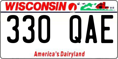 WI license plate 330QAE