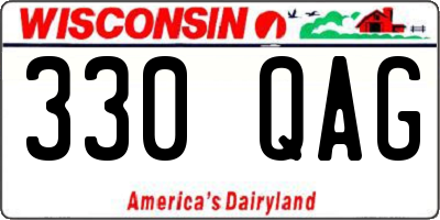 WI license plate 330QAG