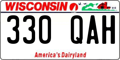 WI license plate 330QAH