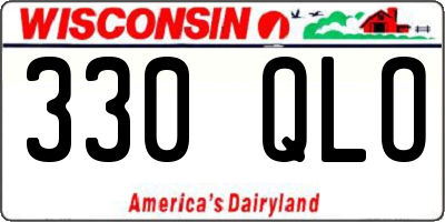 WI license plate 330QLO
