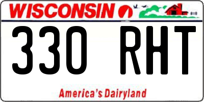 WI license plate 330RHT