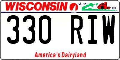WI license plate 330RIW