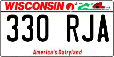 WI license plate 330RJA