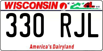 WI license plate 330RJL