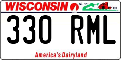 WI license plate 330RML