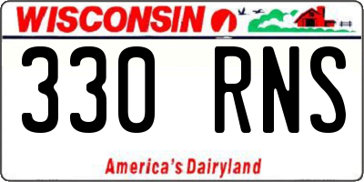 WI license plate 330RNS