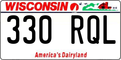 WI license plate 330RQL