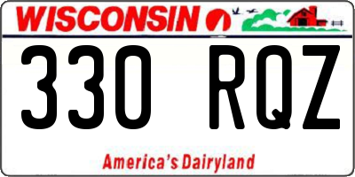 WI license plate 330RQZ