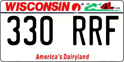 WI license plate 330RRF