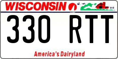 WI license plate 330RTT
