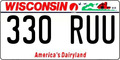 WI license plate 330RUU