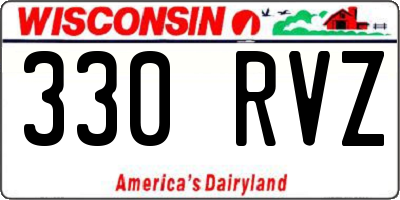 WI license plate 330RVZ