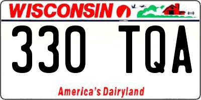 WI license plate 330TQA
