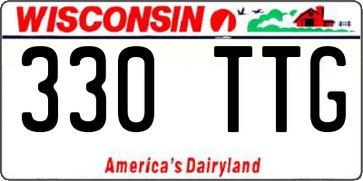 WI license plate 330TTG