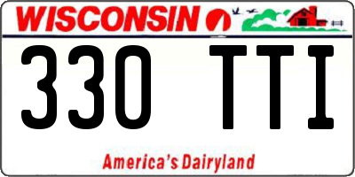 WI license plate 330TTI