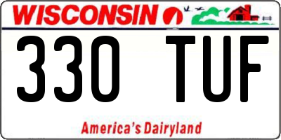 WI license plate 330TUF