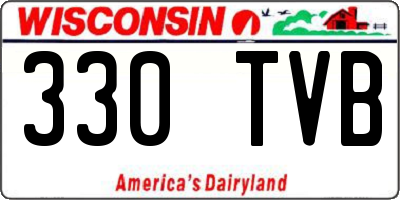 WI license plate 330TVB