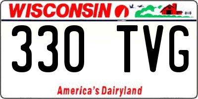 WI license plate 330TVG