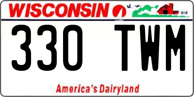 WI license plate 330TWM