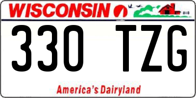 WI license plate 330TZG