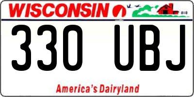 WI license plate 330UBJ