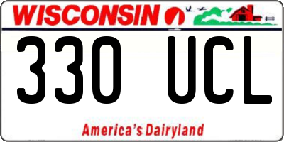 WI license plate 330UCL