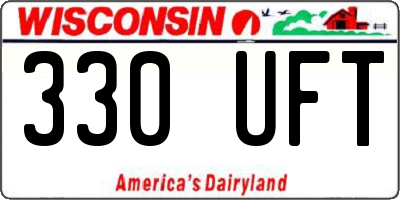 WI license plate 330UFT