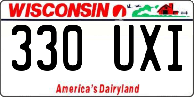 WI license plate 330UXI
