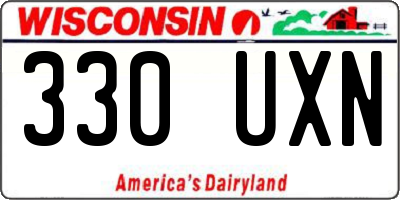 WI license plate 330UXN