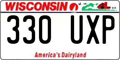 WI license plate 330UXP