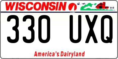 WI license plate 330UXQ